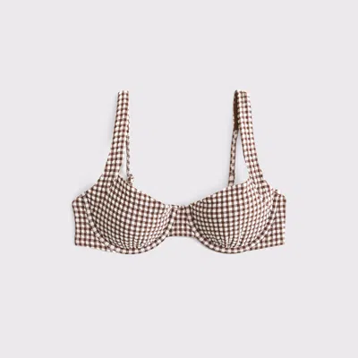 Abercrombie & Fitch Wide Strap Underwire Bikini Top In Brown