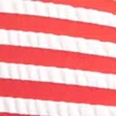 Abercrombie & Fitch Knot-front Bandeau Swim Top In Red