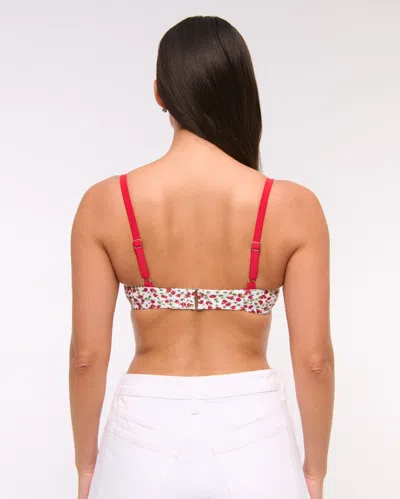 Abercrombie & Fitch Curve Love Balconette Underwire Bikini Top In Red