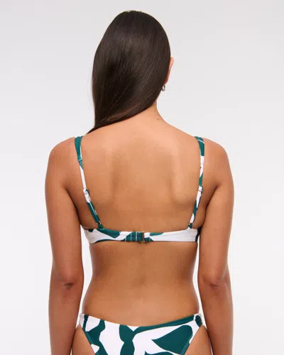 Abercrombie & Fitch Wide Strap Underwire Bikini Top In Green