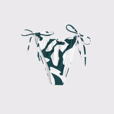 Abercrombie & Fitch Low Rise Ruched Tie-side Cheeky Bottom In Blue