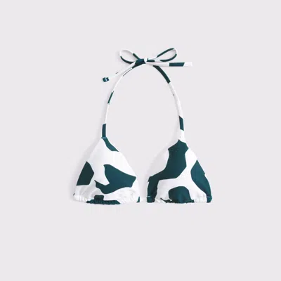 Abercrombie & Fitch Halter String Triangle Bikini Top In Blue