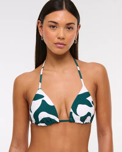 Abercrombie & Fitch Halter String Triangle Bikini Top In Blue