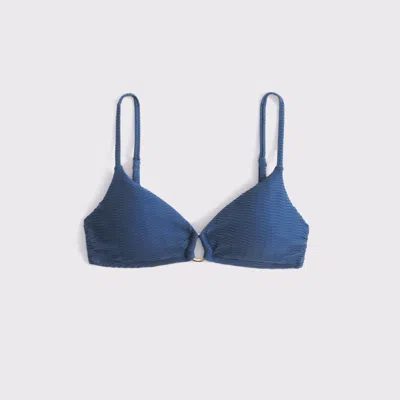 Abercrombie & Fitch Hardware Bralette Bikini Top In Blue
