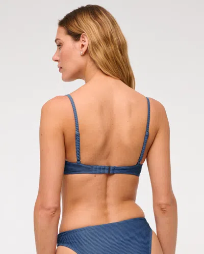 Abercrombie & Fitch Hardware Bralette Bikini Top In Blue