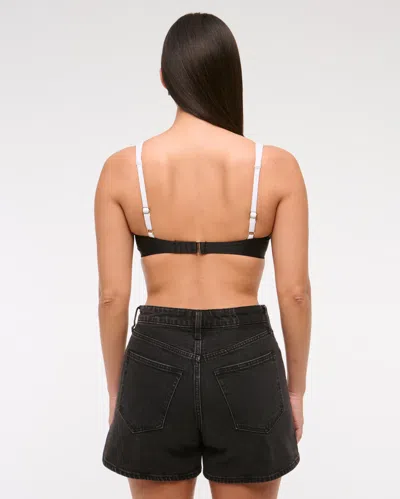 Abercrombie & Fitch Curve Love Wide Strap Underwire Bikini Top In Black