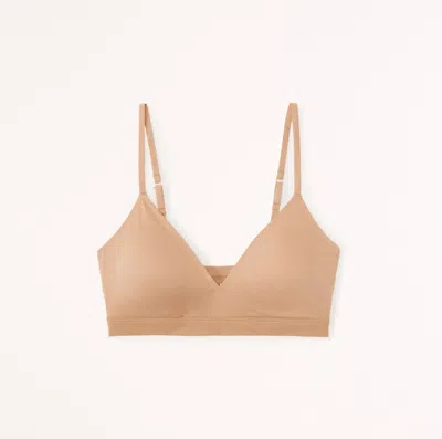 Abercrombie & Fitch Next To Naked V-neck Bralette In Brown