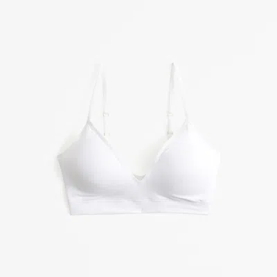 Abercrombie & Fitch Next To Naked V-neck Bralette In White