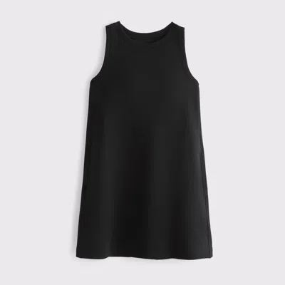 Abercrombie & Fitch Ypb Neoknit On The Go Unlined Mini Dress In Black