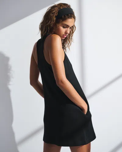 Abercrombie & Fitch Ypb Neoknit On The Go Unlined Mini Dress In Black