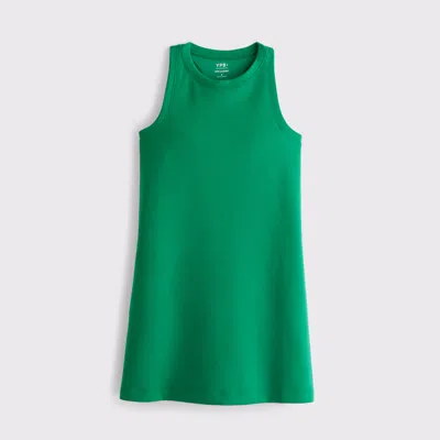 Abercrombie & Fitch Ypb Neoknit On The Go Unlined Mini Dress In Green