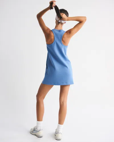 Abercrombie & Fitch Ypb Neoknit On The Go Unlined Mini Dress In Blue