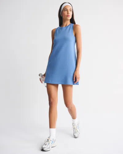 Abercrombie & Fitch Ypb Neoknit On The Go Unlined Mini Dress In Blue
