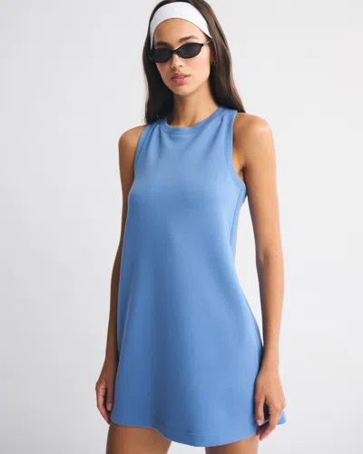 Abercrombie & Fitch Ypb Neoknit On The Go Unlined Mini Dress In Blue