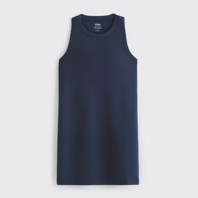 Abercrombie & Fitch Ypb Neoknit On The Go Unlined Mini Dress In Blue