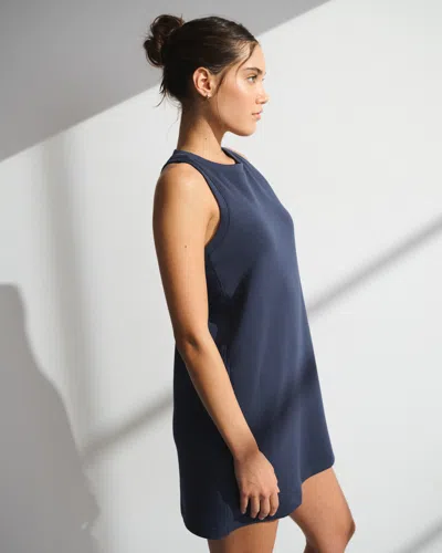 Abercrombie & Fitch Ypb Neoknit On The Go Unlined Mini Dress In Blue