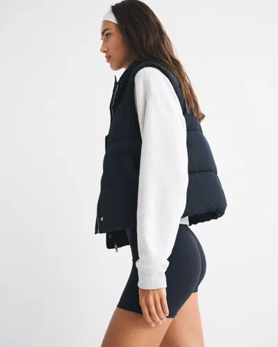 Abercrombie & Fitch Ypb On The Go Puffer Vest In Black