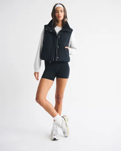 Abercrombie & Fitch Ypb On The Go Puffer Vest In Black