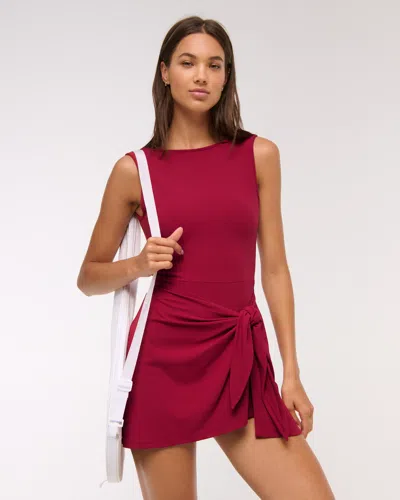 Abercrombie & Fitch Ypb Tie Game Dress In Red