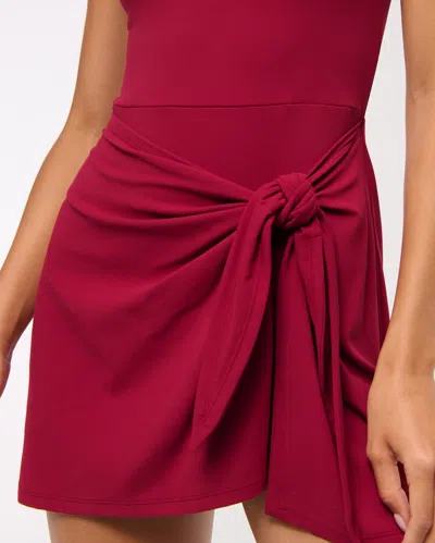 Abercrombie & Fitch Ypb Tie Game Dress In Red