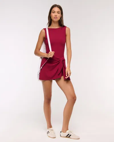 Abercrombie & Fitch Ypb Tie Game Dress In Red