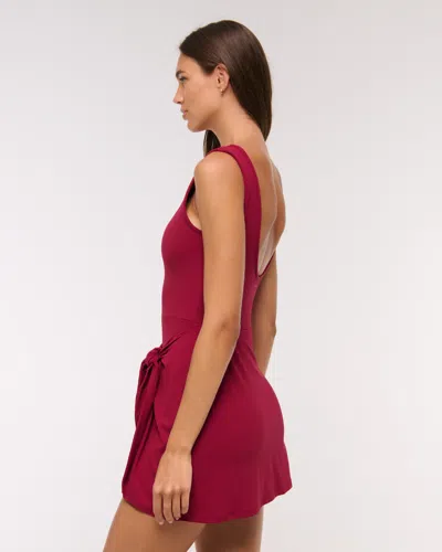 Abercrombie & Fitch Ypb Tie Game Dress In Red