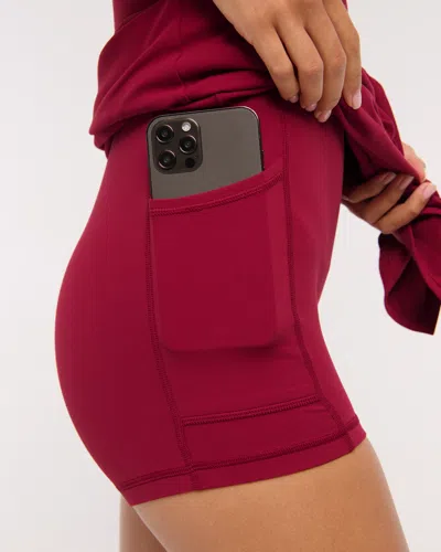 Abercrombie & Fitch Ypb Tie Game Dress In Red