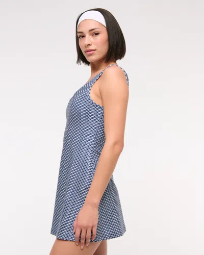 Abercrombie & Fitch Ypb Sculptlux V-neck Mini Dress In Blue