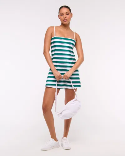 Abercrombie & Fitch Ypb Sculptlux Bandeau Mini Dress In Green