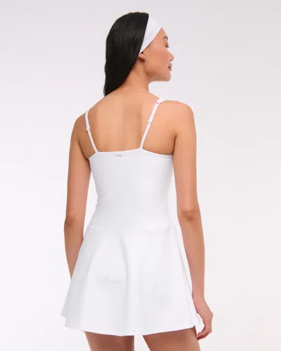 Abercrombie & Fitch Ypb Sculptlux Squareneck Mini Dress In White