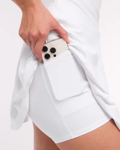 Abercrombie & Fitch Ypb Sculptlux Squareneck Mini Dress In White