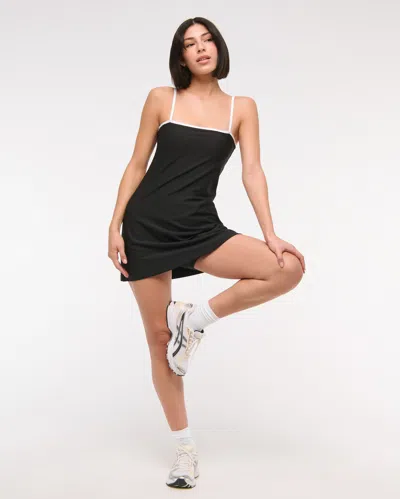 Abercrombie & Fitch Ypb Sculptlux Bandeau Mini Dress In Black