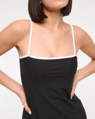 Abercrombie & Fitch Ypb Sculptlux Bandeau Mini Dress In Black