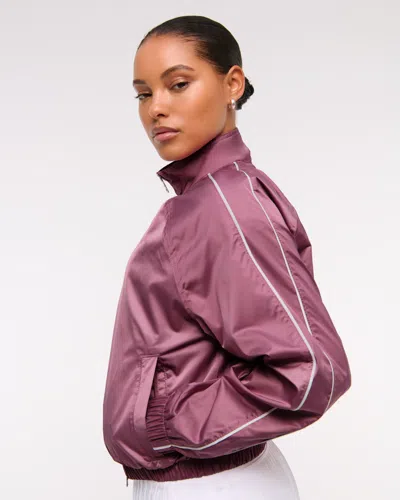 Abercrombie & Fitch Ypb Active Satin Track Jacket