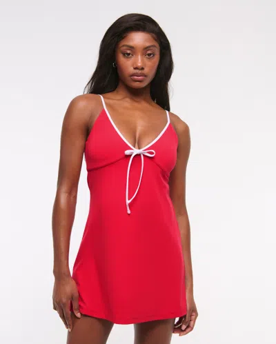 Abercrombie & Fitch Ypb Studioflex Cami Mini Dress In Red