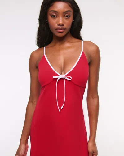 Abercrombie & Fitch Ypb Studioflex Cami Mini Dress In Red