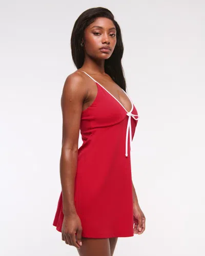 Abercrombie & Fitch Ypb Studioflex Cami Mini Dress In Red