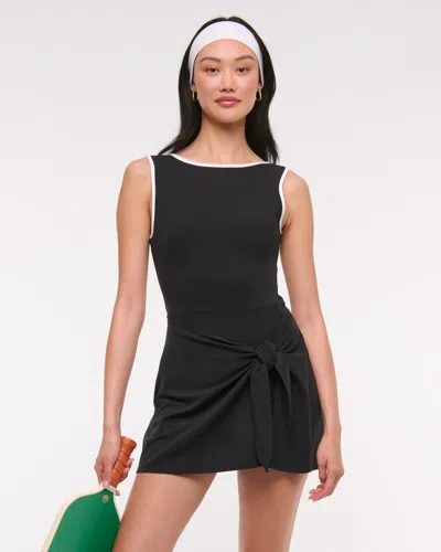 Abercrombie & Fitch Ypb Tie Game Dress In Black