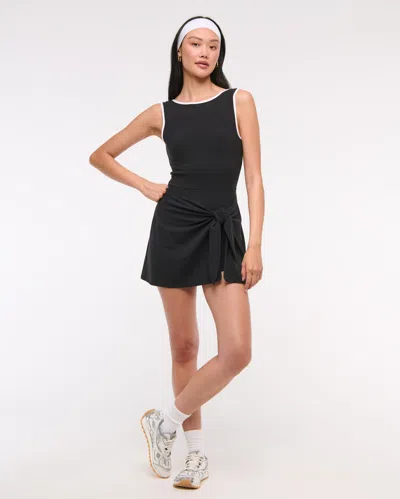 Abercrombie & Fitch Ypb Tie Game Dress In Black