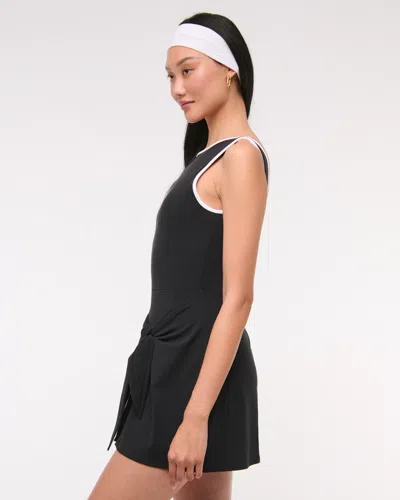 Abercrombie & Fitch Ypb Tie Game Dress In Black