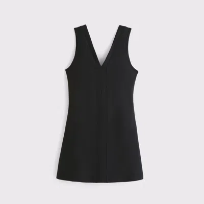 Abercrombie & Fitch Ypb Sculptlux V-neck Mini Dress In Black