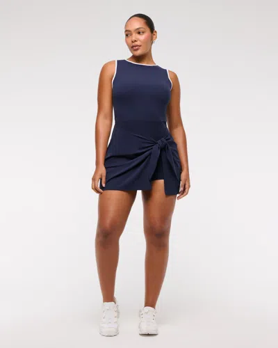 Abercrombie & Fitch Ypb Tie Game Dress In Blue