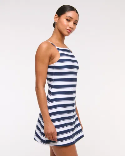 Abercrombie & Fitch Ypb Sculptlux Apron Dress In White