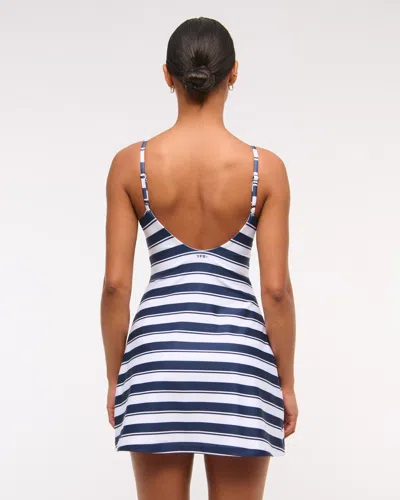 Abercrombie & Fitch Ypb Sculptlux Apron Dress In White