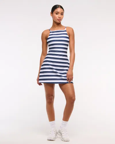 Abercrombie & Fitch Ypb Sculptlux Apron Dress In White