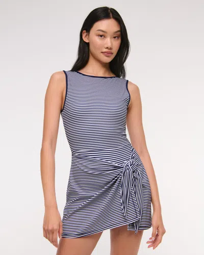 Abercrombie & Fitch Ypb Tie Game Dress In Blue