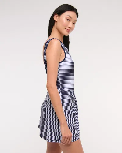 Abercrombie & Fitch Ypb Tie Game Dress In Blue