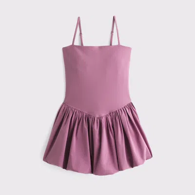 Abercrombie & Fitch Ypb Sculptlux Bubble Hem Mini Dress In Pink