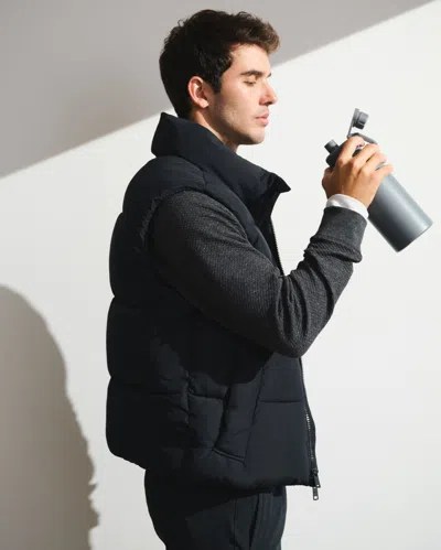 Abercrombie & Fitch Ypb On The Go Puffer Vest In Black