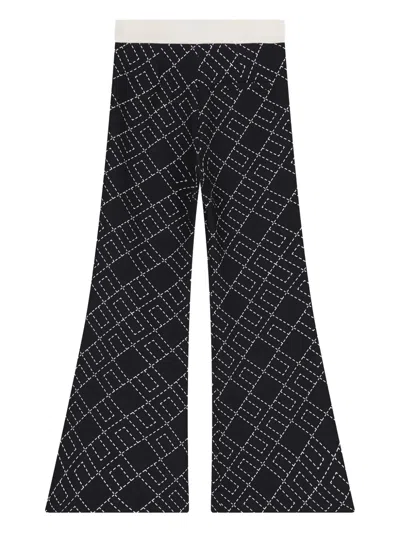 Elisabetta Franchi Logo-detail Trousers In Gray